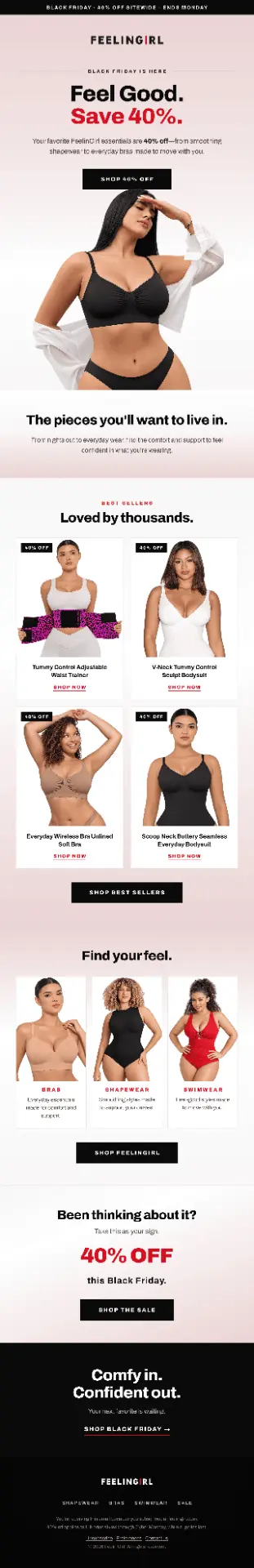 Black Friday ecommerce email design